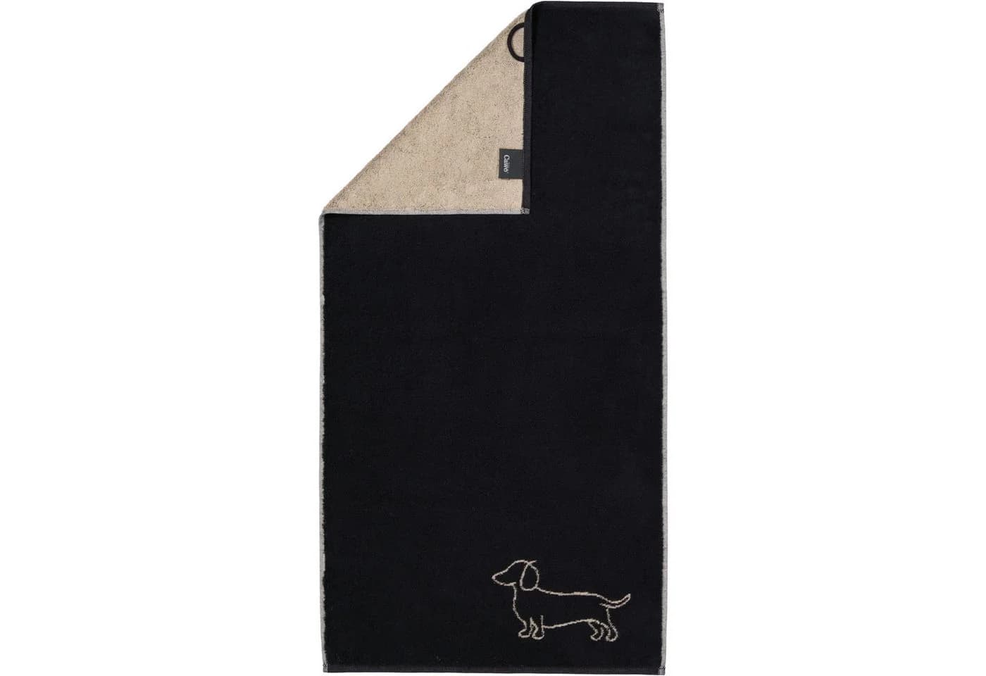 Cawö Handtücher WE LOVE DOGS Companion 6248 Schwarz/Beige 100% Baumwolle - Bild 4