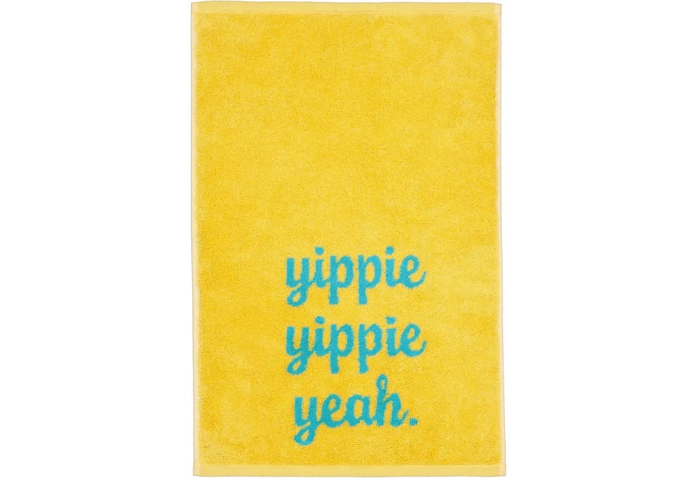 Cawö Gästetuch yippie yippie yeah. Gelb