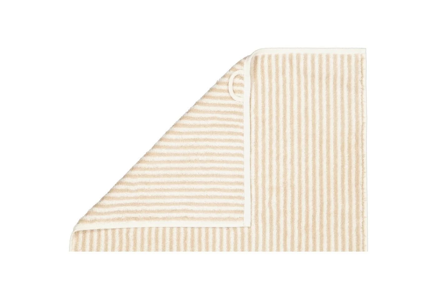 Cawö Handtuch Two-Tone Stripes 480 100% Baumwolle Beige - Bild 4