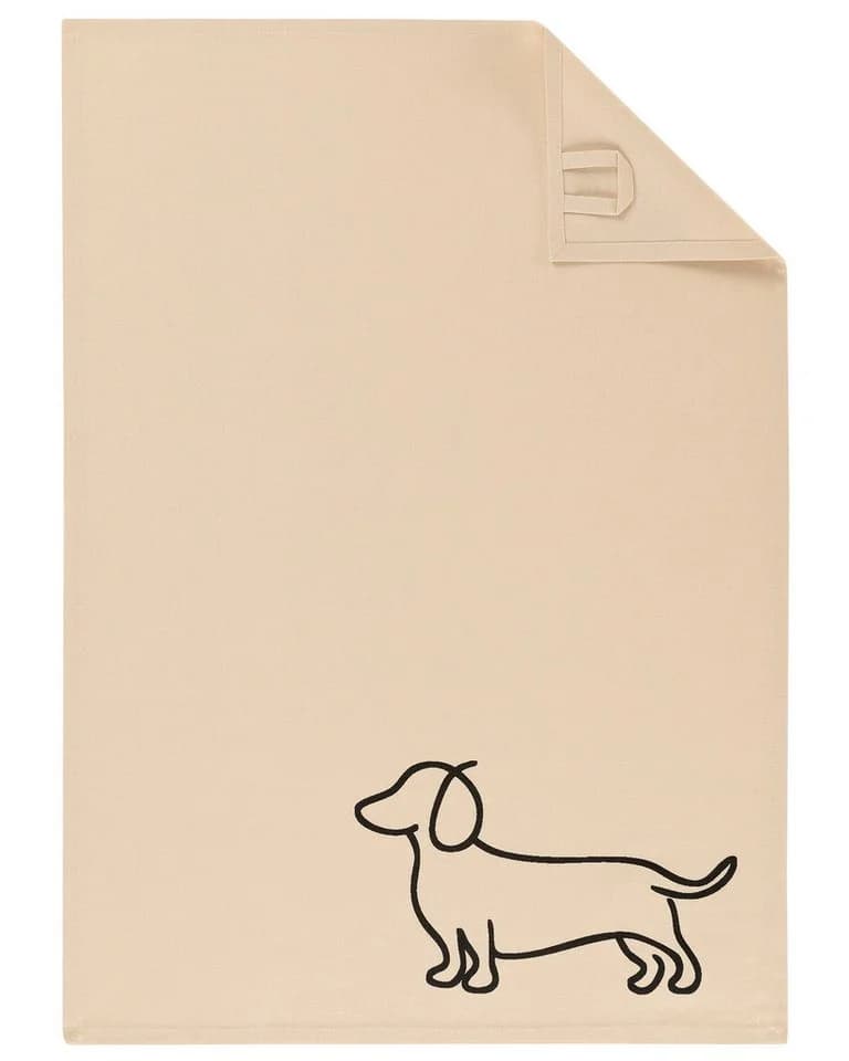 Cawö Home Geschirrtuch WE LOVE DOGS Dackel-Design Baumwolle - Bild 2