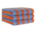Cawö Handtuch Bold Streifen blau/terra 100% Baumwolle Bild 3