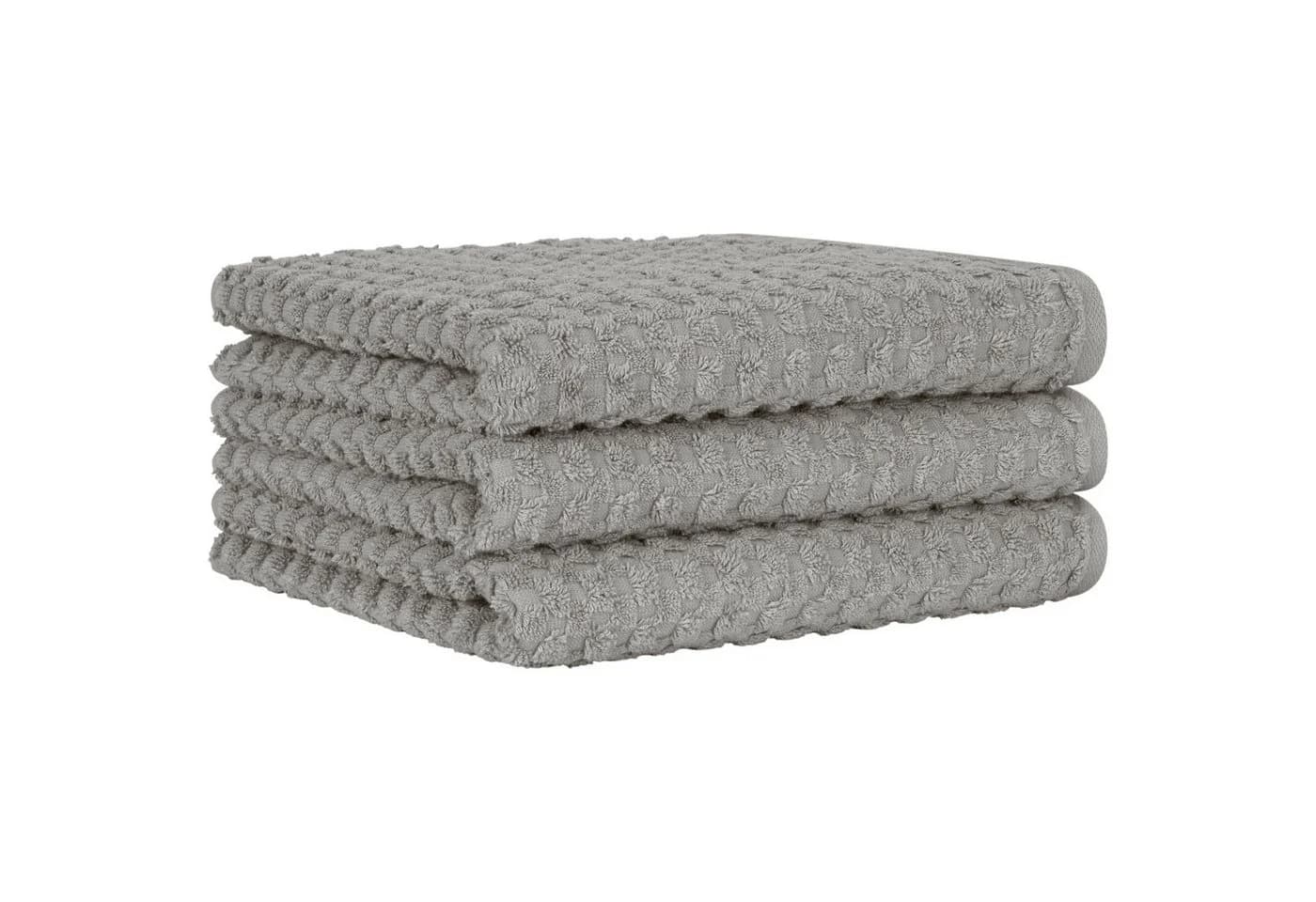 Cawö Handtuch PURE ELEMENT Grau 100% Baumwolle