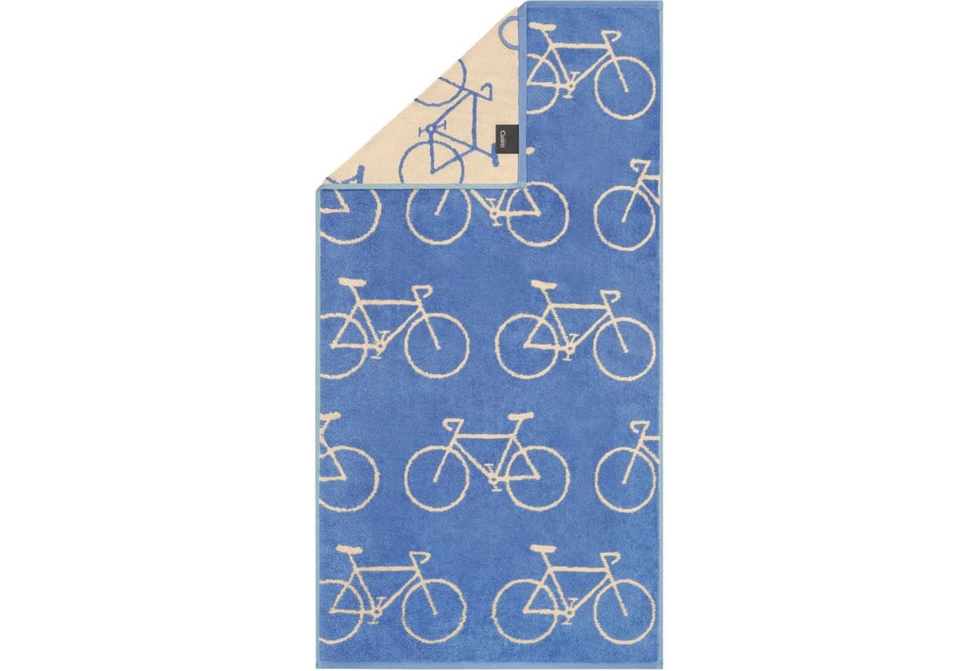 Cawö Handtuch Velo Edition Allover Fahrrad 100% Baumwolle Blau - Bild 2