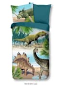 soma Kinderbettwäsche Dino Grün Blau 135x200cm Bild 4