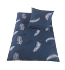 soma Bettwäsche Seersucker Feder-Design Blau/Weiß Bild 3