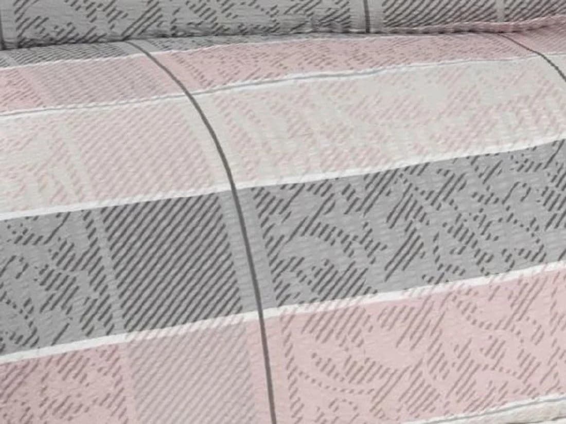 Soma Bettwäsche Seersucker Rosa Grau Weiß 2-teilig - Bild 3