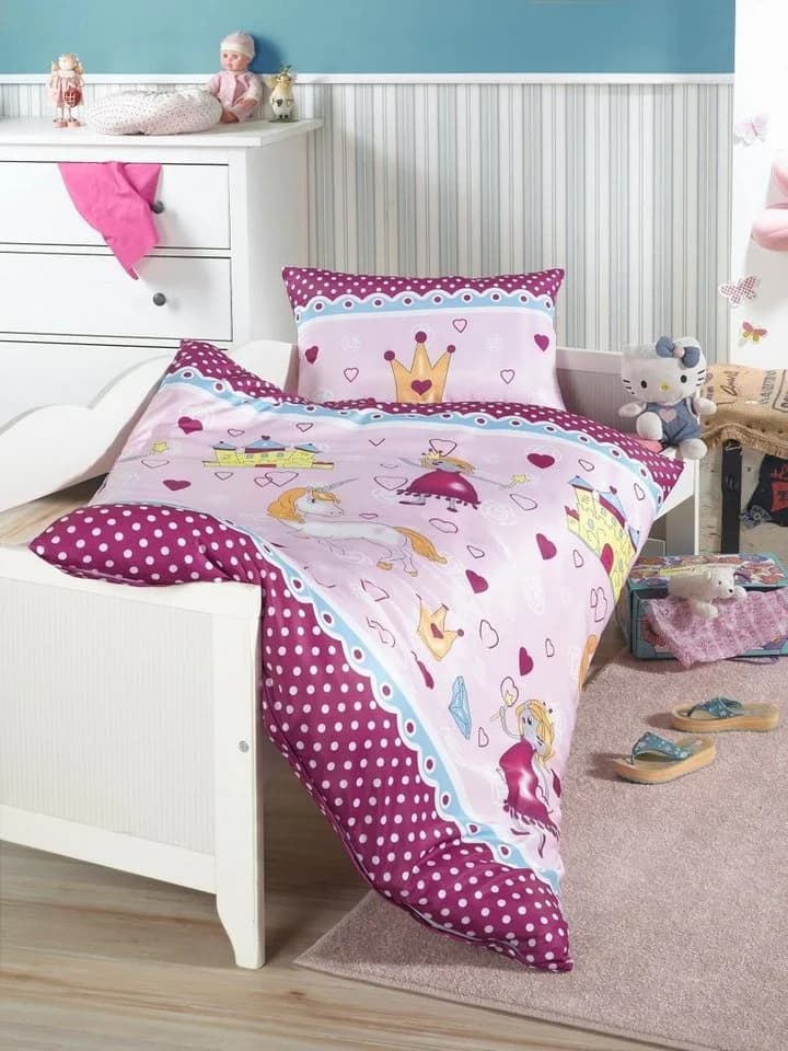 Soma Babybettwäsche Einhorn Prinzessin Pink Microfaser 2-teilig - Bild 2