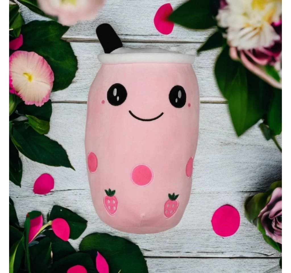 soma Bubble Tea Plüschtier Boba Kuscheltier 30 cm Rosa