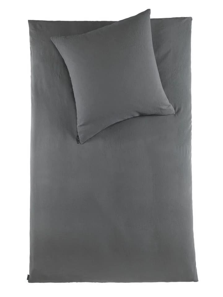 Soma Bettwäsche Set Musselin 135x200 Anthrazit Baumwolle - Bild 2
