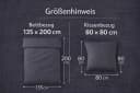 Soma Bettwäsche Set Musselin 135x200 Anthrazit Baumwolle Bild 3