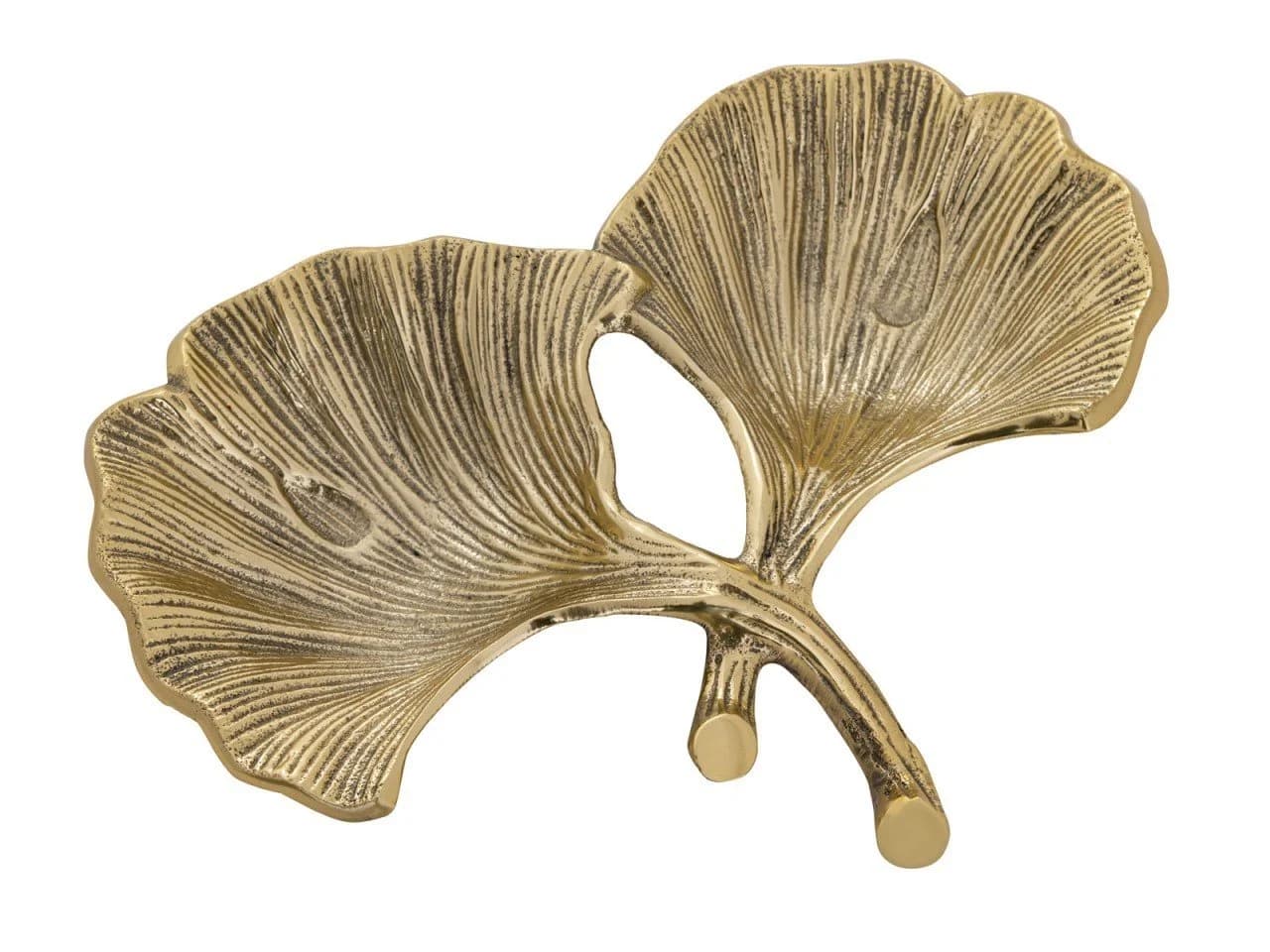 Soma Dekoschale Ginkgo 2 Blatt Gold/Silber Aluminium