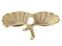 Soma Dekoschale Ginkgo 2 Blatt Gold/Silber Aluminium Bild 3
