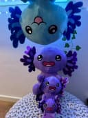 soma Kuscheltier Axolotl Plüschtier Blau 22 cm Bild 5