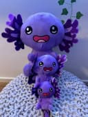 soma Axolotl Kuscheltier Plüsch 12 cm lila Bild 3