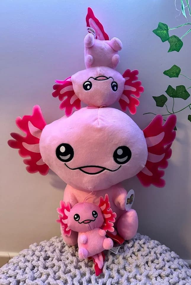 soma Kuscheltier Axolotl Plüsch Rosa 18 cm - Bild 3