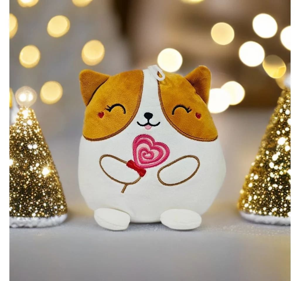 soma Kuscheltier KAWAII Kuties Plüsch Kuscheltier 20 cm Hund Braun-Weiß