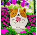soma Kuscheltier KAWAII Kuties Plüsch Kuscheltier 20 cm Hund Braun-Weiß Bild 3