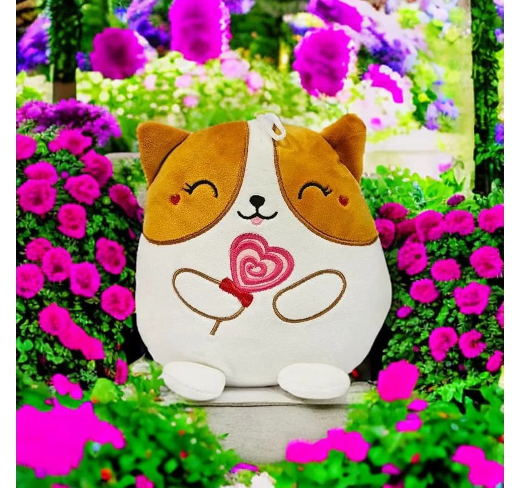 soma Kuscheltier KAWAII Kuties Plüsch Kuscheltier 20 cm Hund Braun-Weiß - Bild 3