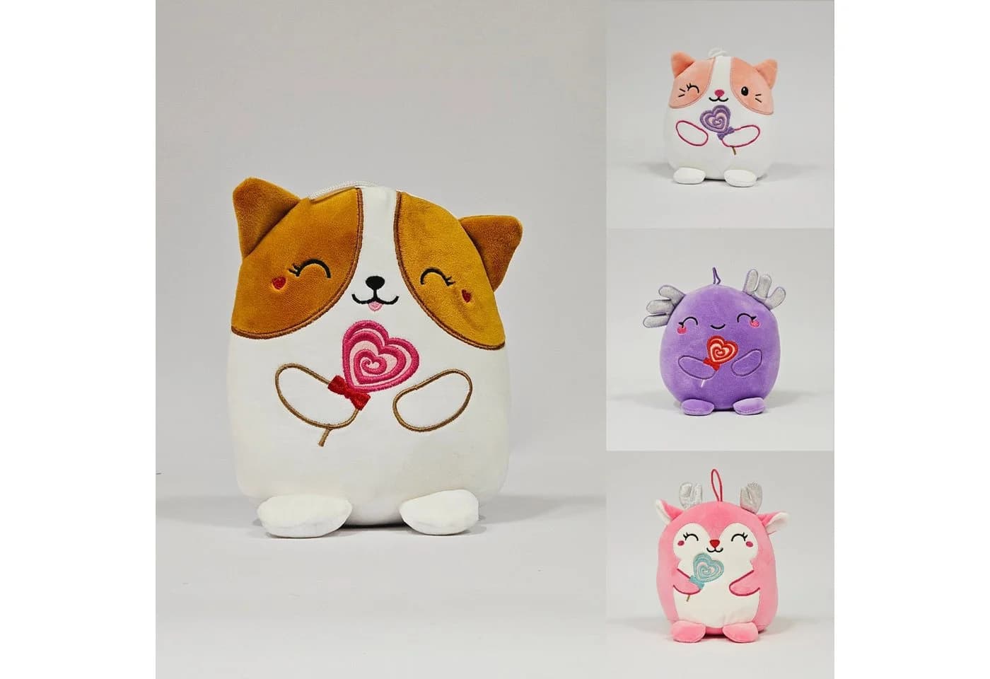 soma Kuscheltier KAWAII Kuties Plüsch Kuscheltier 20 cm Hund Braun-Weiß - Bild 4
