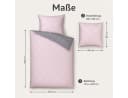 Soma Biber Bettwäsche 135x200 Grau Rosa Geometrisch Gestreift Bild 3