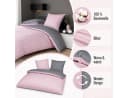 soma Biber Bettwäsche Wende-Design grau rosa 135x200 cm Bild 4