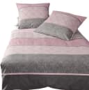 soma Bettwäsche 2-teilig 135x200 Rosa Gestreift Feinbiber Bild 2
