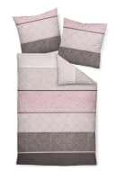 soma Bettwäsche 2-teilig 135x200 Rosa Gestreift Feinbiber Bild 3