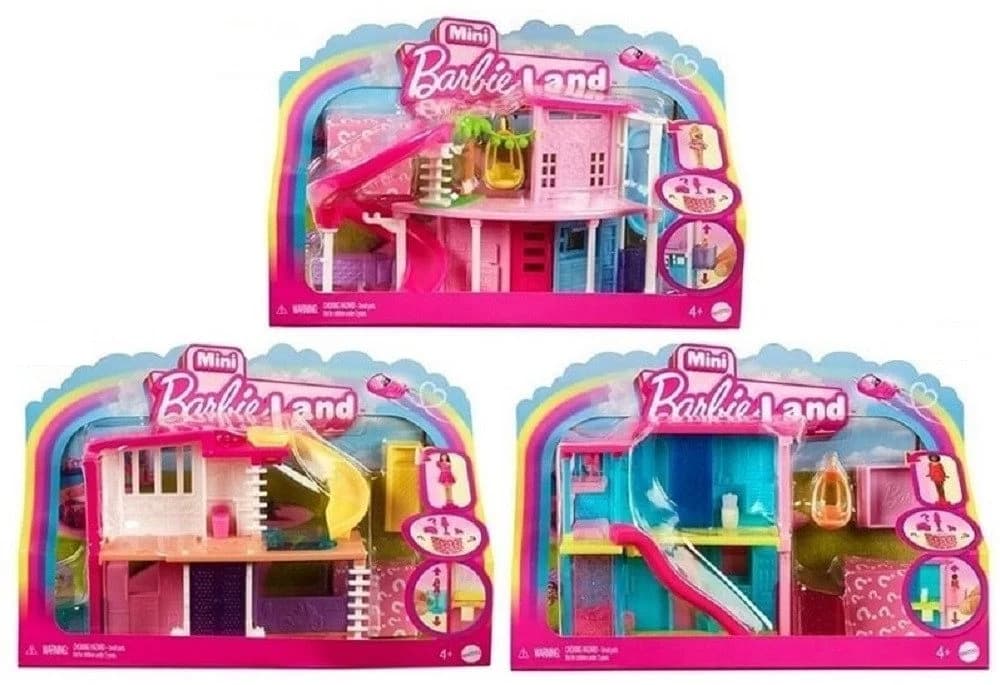 Mattel® Mini BarbieLand Villa mit 4 cm Puppe, Haustier, Aufzug, Pool & Zubehör - Bild 2