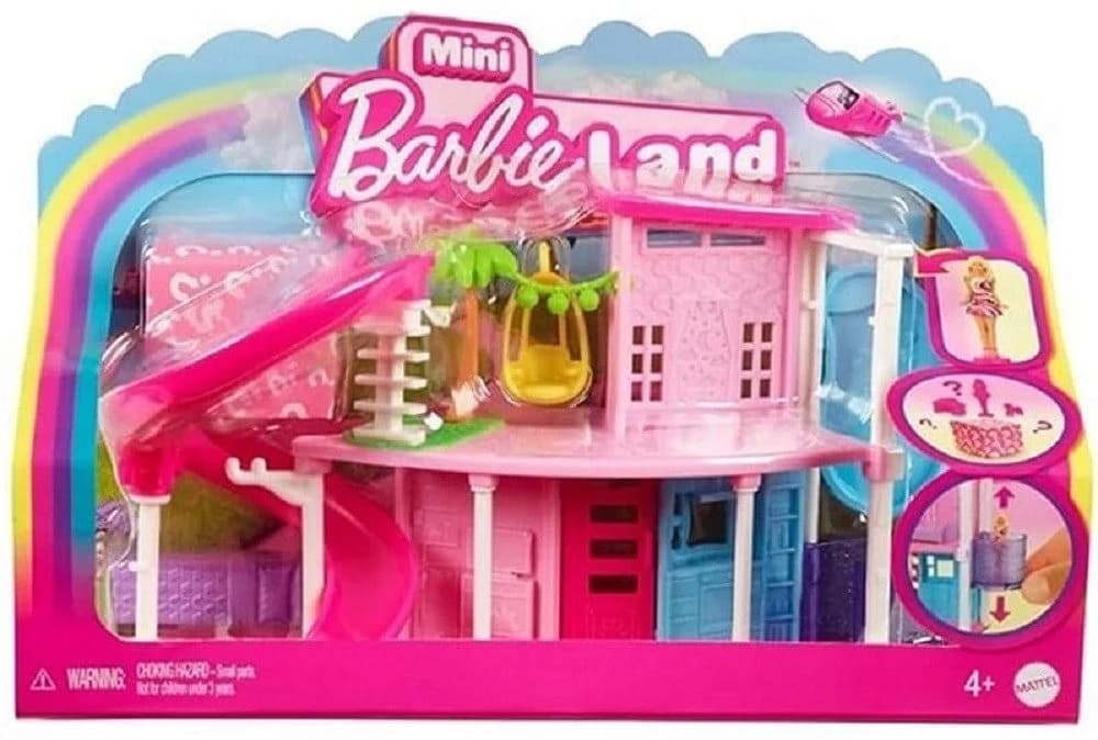 Mattel® Mini BarbieLand Villa mit 4 cm Puppe, Haustier, Aufzug, Pool & Zubehör - Bild 4
