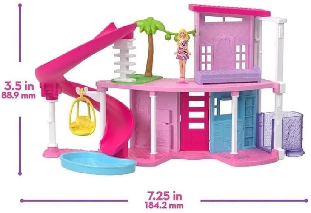 Mattel® Mini BarbieLand Villa mit 4 cm Puppe, Haustier, Aufzug, Pool & Zubehör - Bild 5