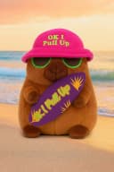 soma Capybara Plüschtier 25cm mit Surfbrett Spruch Ok I Pull Up Bild 1