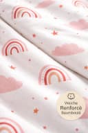 Soma Babybettwäsche Renforcé Regenbogen Wolke Rosa Weiß Bild 5