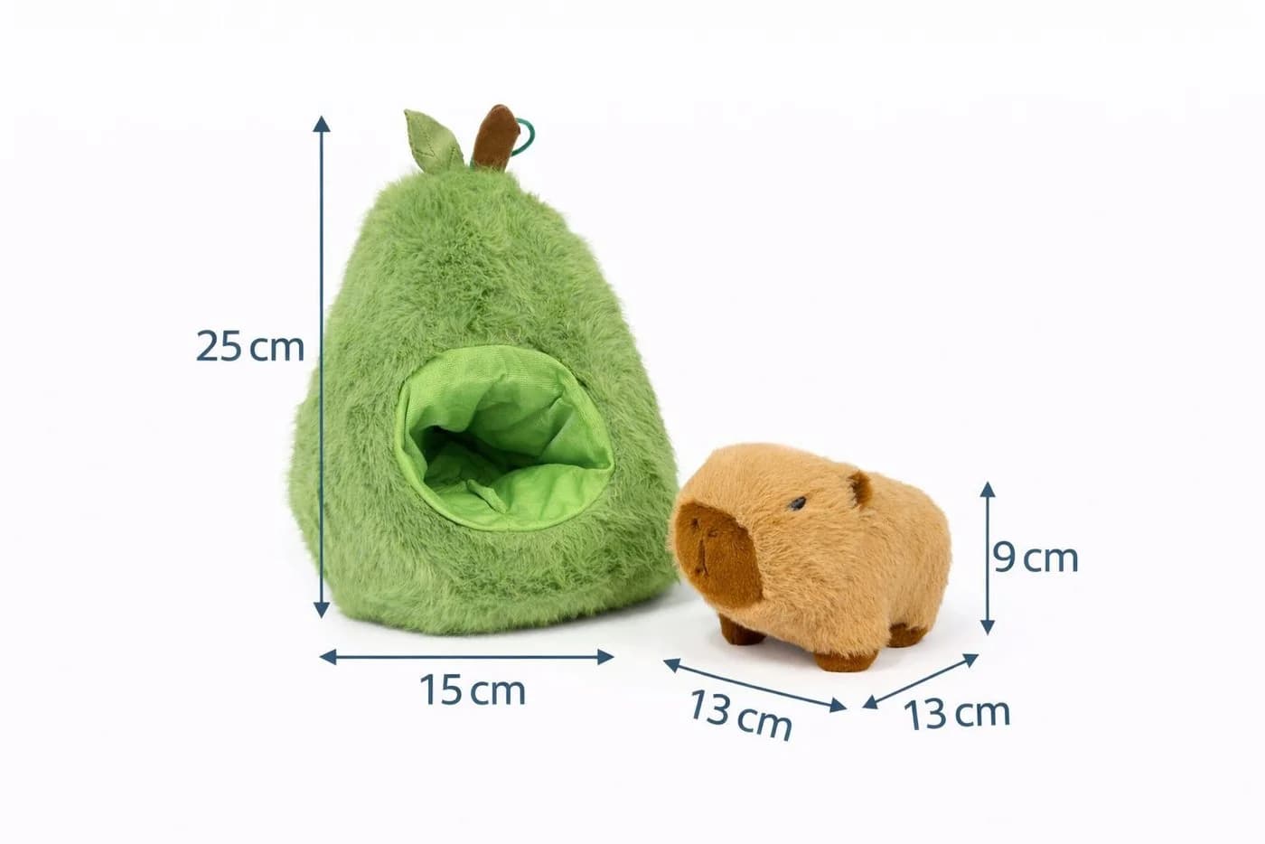 soma Capybara Kuscheltier 25 cm Braun Grün Avocado - Bild 3