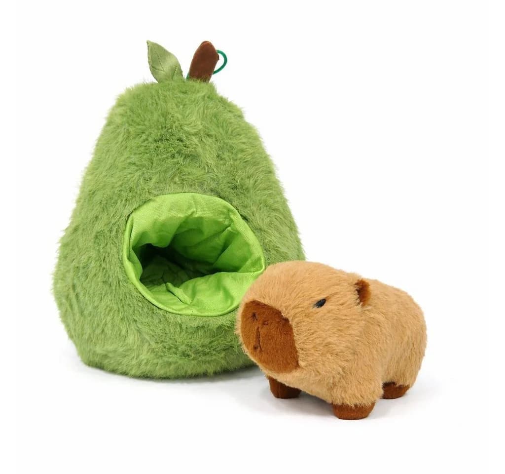soma Kuscheltier Capybara Plüsch 33 cm Braun Grün - Bild 2