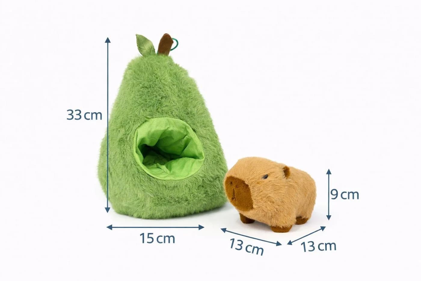 soma Kuscheltier Capybara Plüsch 33 cm Braun Grün - Bild 3