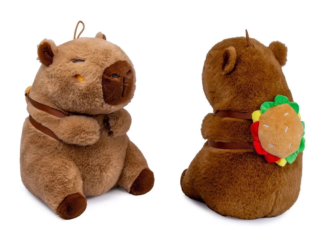 soma Kuscheltier Capybara 20 cm Plüsch mit Snackrucksack Burger - Bild 2
