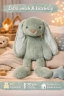 soma Kuscheltier Hase XXL 70 cm Plüschtier mit langen Schlappohren weich Bild 3