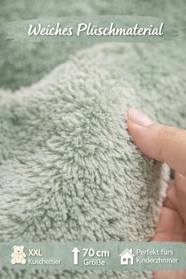 soma Kuscheltier Hase XXL 70 cm Plüschtier mit langen Schlappohren weich - Bild 4