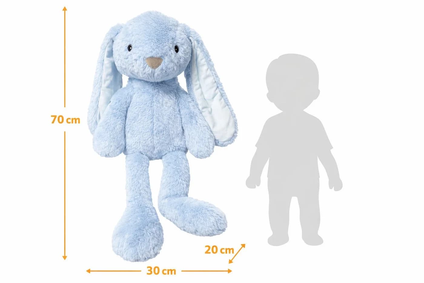 soma Kuscheltier Hase XXL 70 cm Plüschtier Babyblau