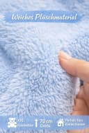 soma Kuscheltier Hase XXL 70 cm Plüschtier Babyblau Bild 4