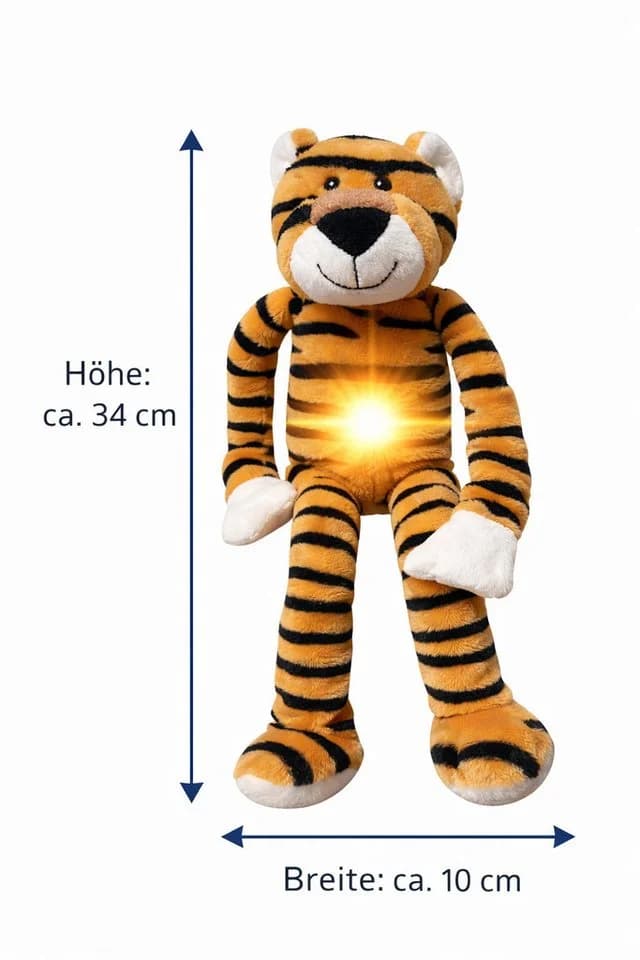 soma Kuscheltier Tiger Nachtlicht LED Bauchlicht warmweiß 34 cm - Bild 3