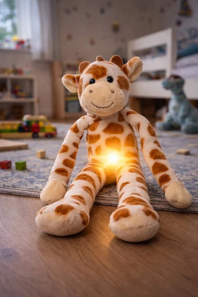 soma Kuscheltier Plüsch Nachtlicht Giraffe 34 cm mit LED Bauchlicht