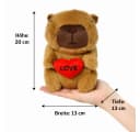 soma Kuscheltier Capybara mit Herz Plüschtier 20 cm Bild 1