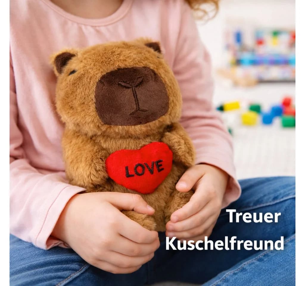 soma Kuscheltier Capybara mit Herz Plüschtier 20 cm - Bild 5