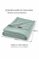 Soma Musselin Wohndecke Matcha Grün 150x200 cm Baumwolle Bild 1