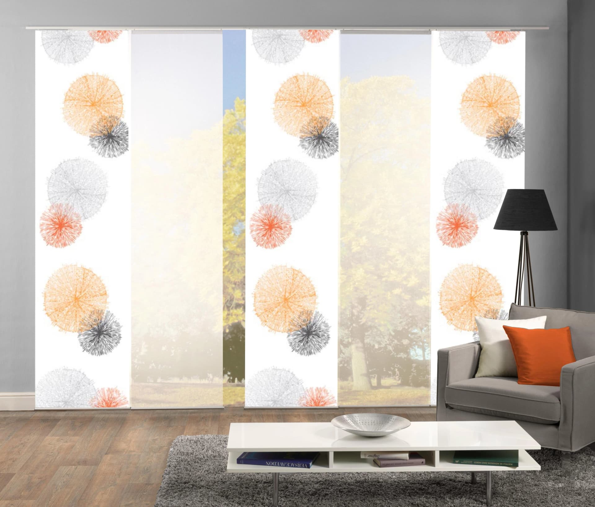 Schiebegardine HOME WOHNIDEEN SCOPPIO Orange Kreise