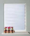 HOME WOHNIDEEN Doppelrollo STRIPES Weiß Polyester Kettenzug Klemmfix Bild 1
