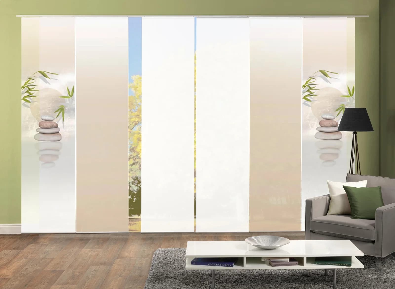HOME WOHNIDEEN Schiebegardine BUDA Beige 60x245cm Polyester