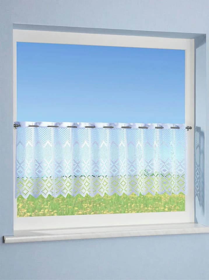Witt Gardine Fensterbehang Weiß Polyester mit Lochleiste