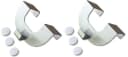 HOME WOHNIDEEN Gardinenhaken EDWARD Grau Metall 2er Pack für Ösenrollos Bild 2